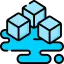 Melting ice cubes