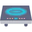 Induction cooktop with glowing ring
