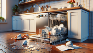 Dishwasher leak with broken dishes