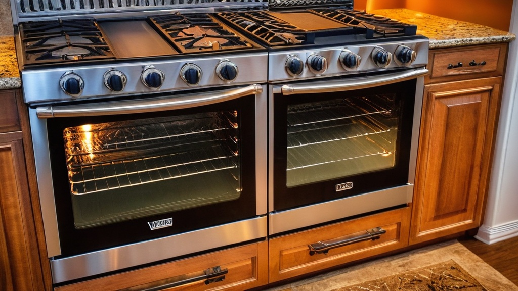 Double oven gas range