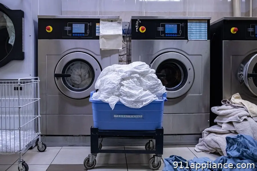Laundry machines with clean clothes