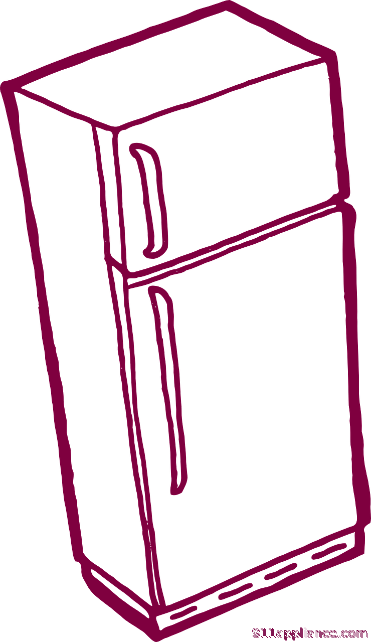 Simple drawing of a refrigerator