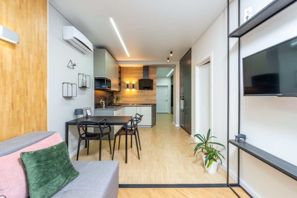 Modern studio apartment interior