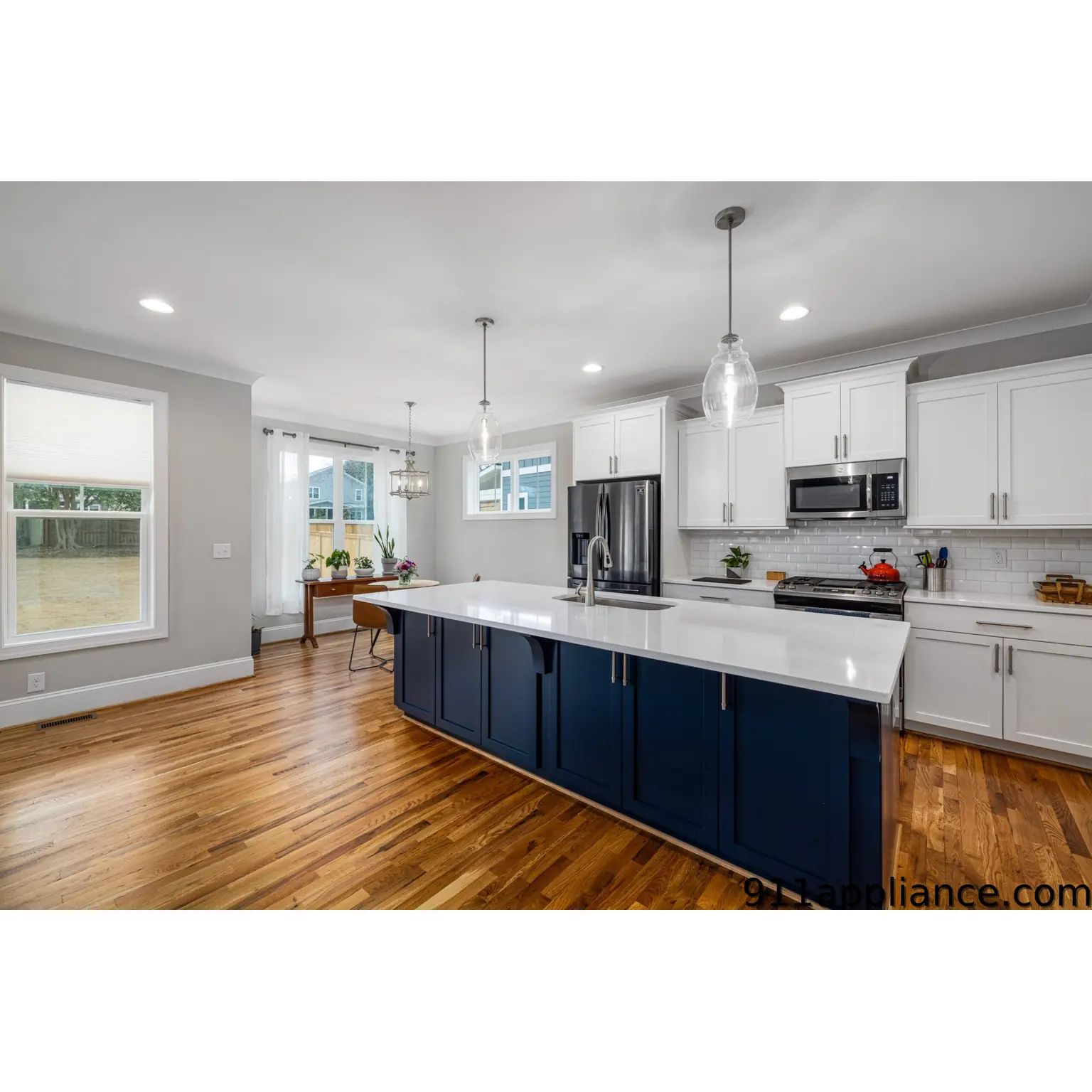 Modern kitchen island with seating