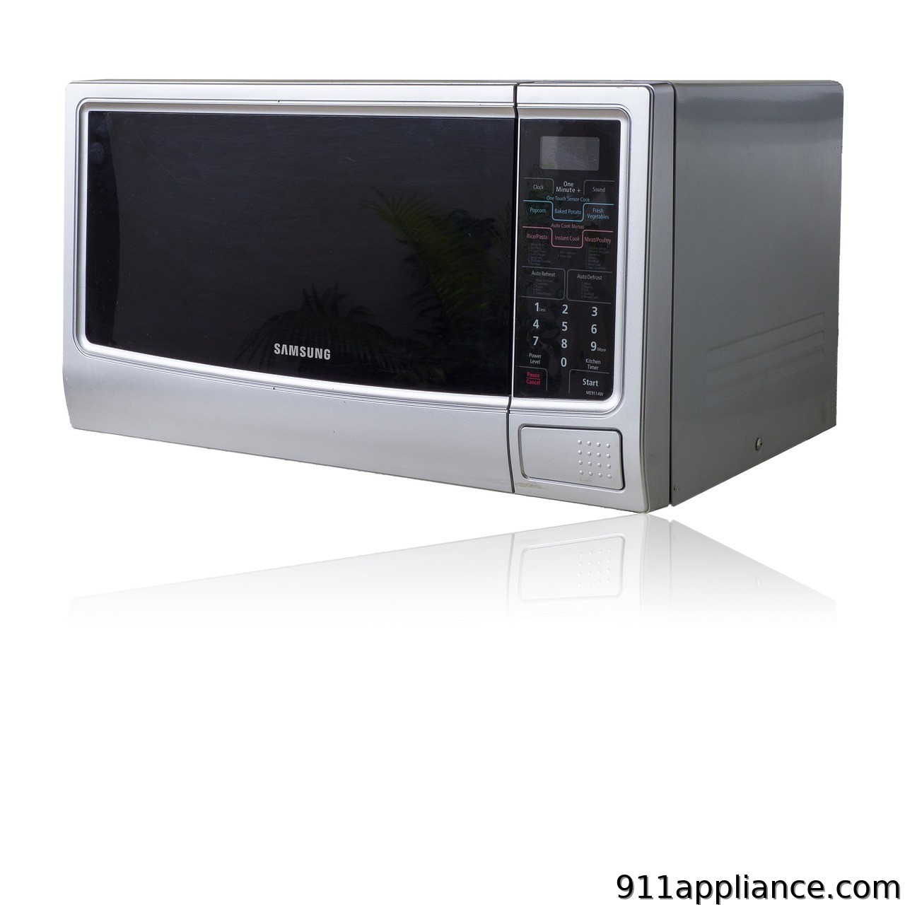 Silver Samsung microwave oven