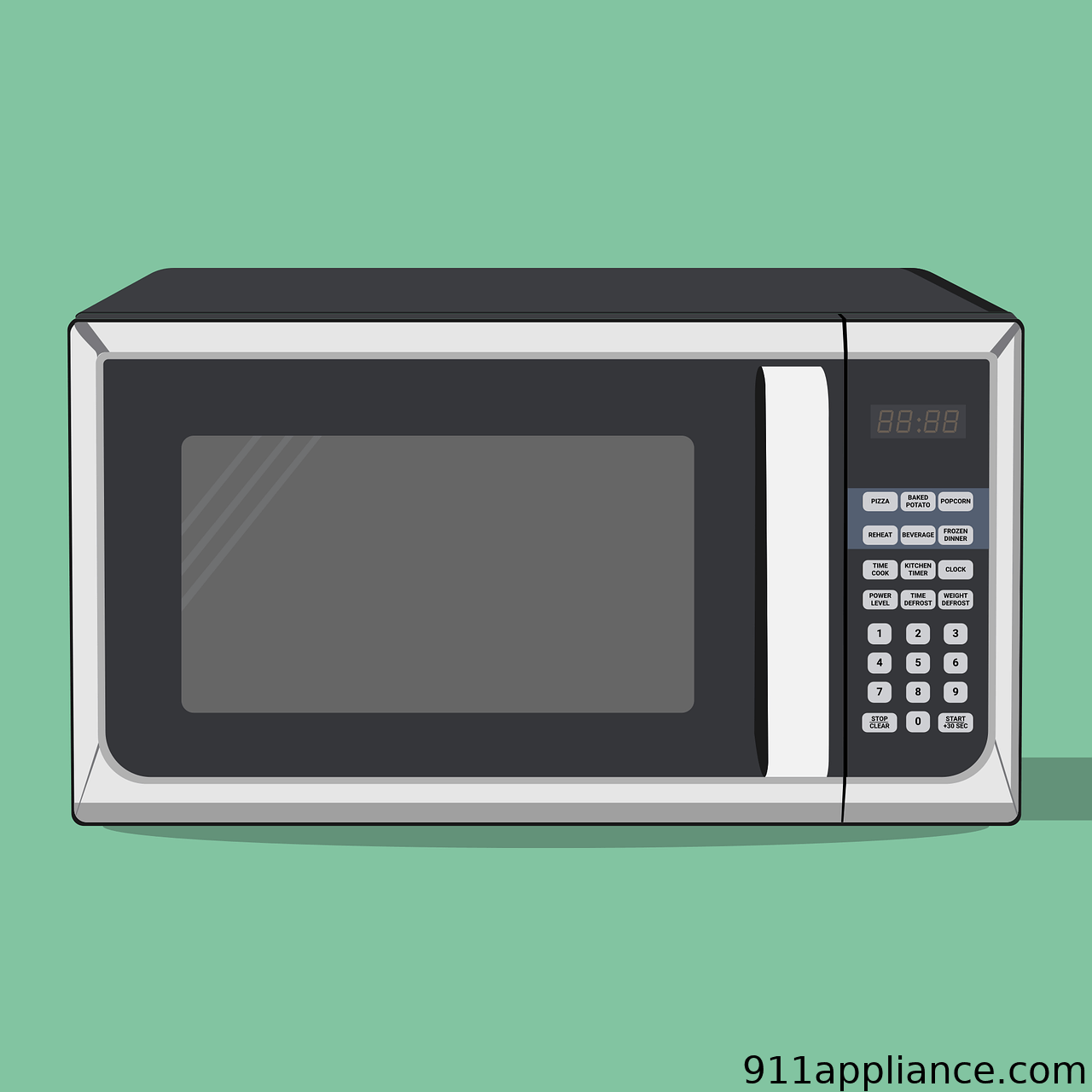 Microwave oven with digital display