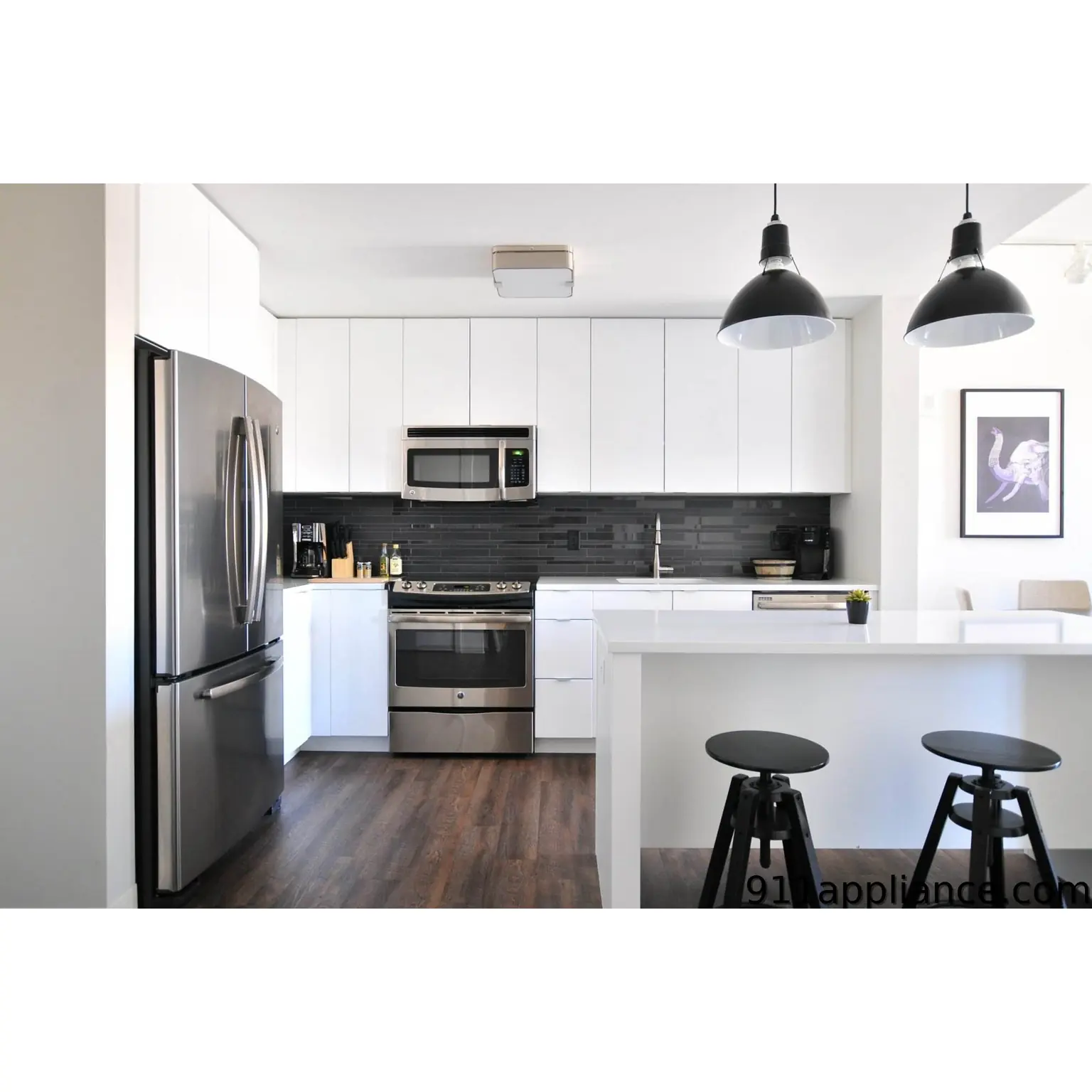 Modern stainless steel kitchen