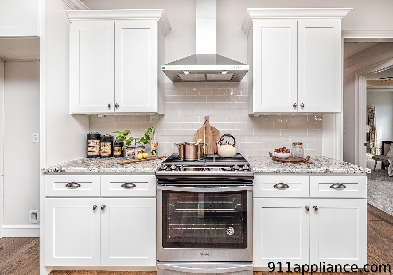Modern white kitchen design