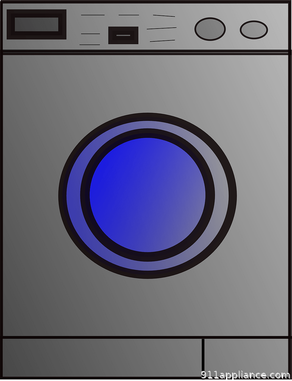 Front-loading washing machine with blue drum