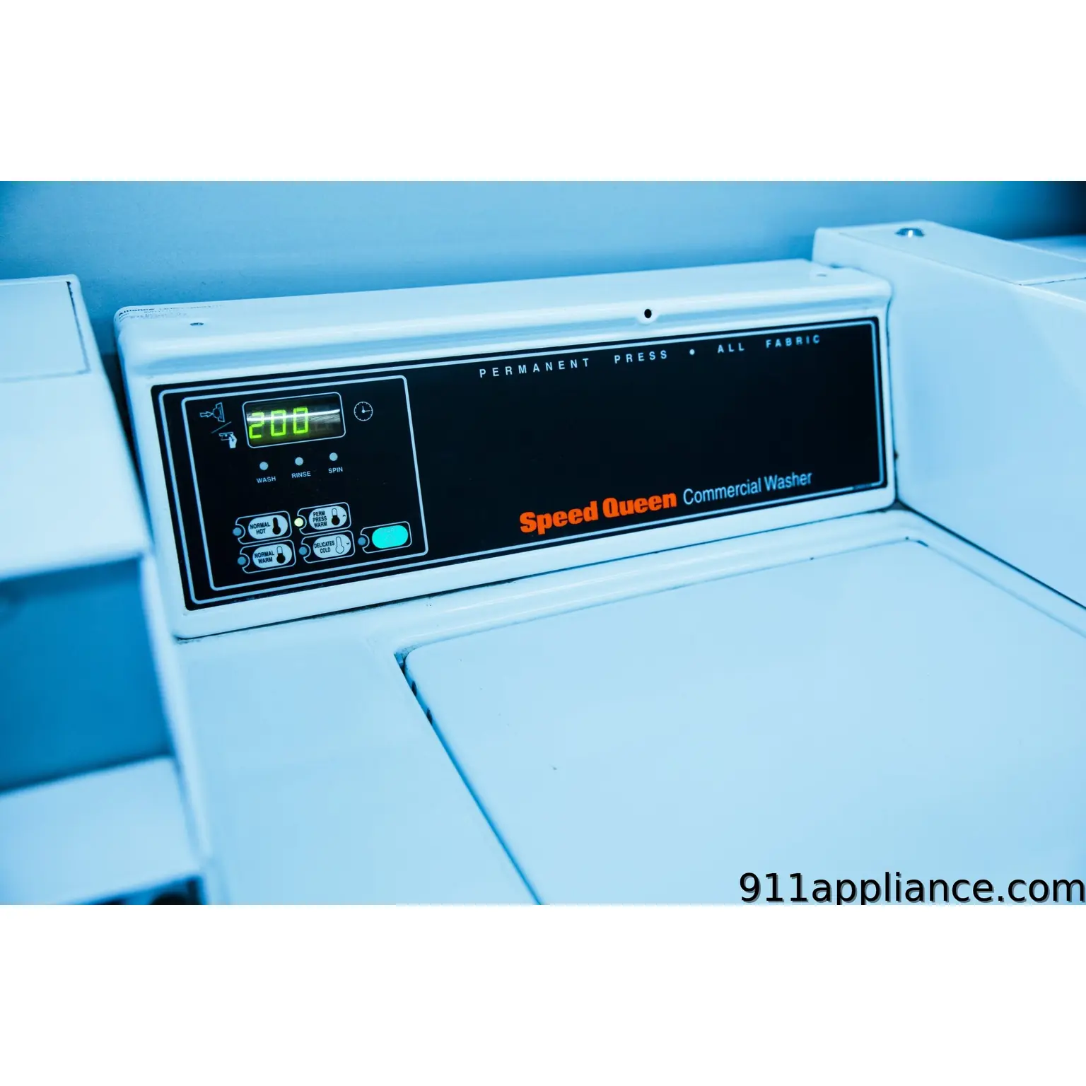 Commercial washing machine control panel
