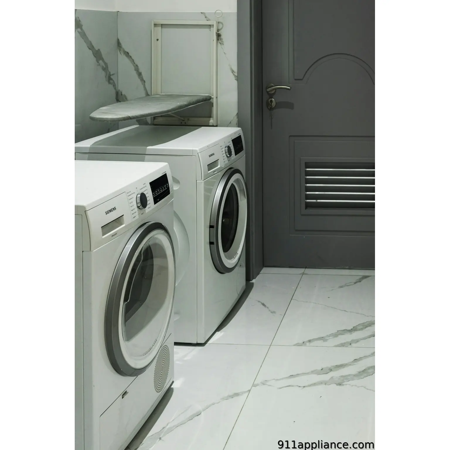 Laundry room with washers