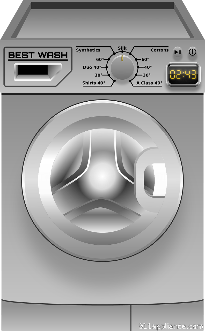 Washing machine with digital display