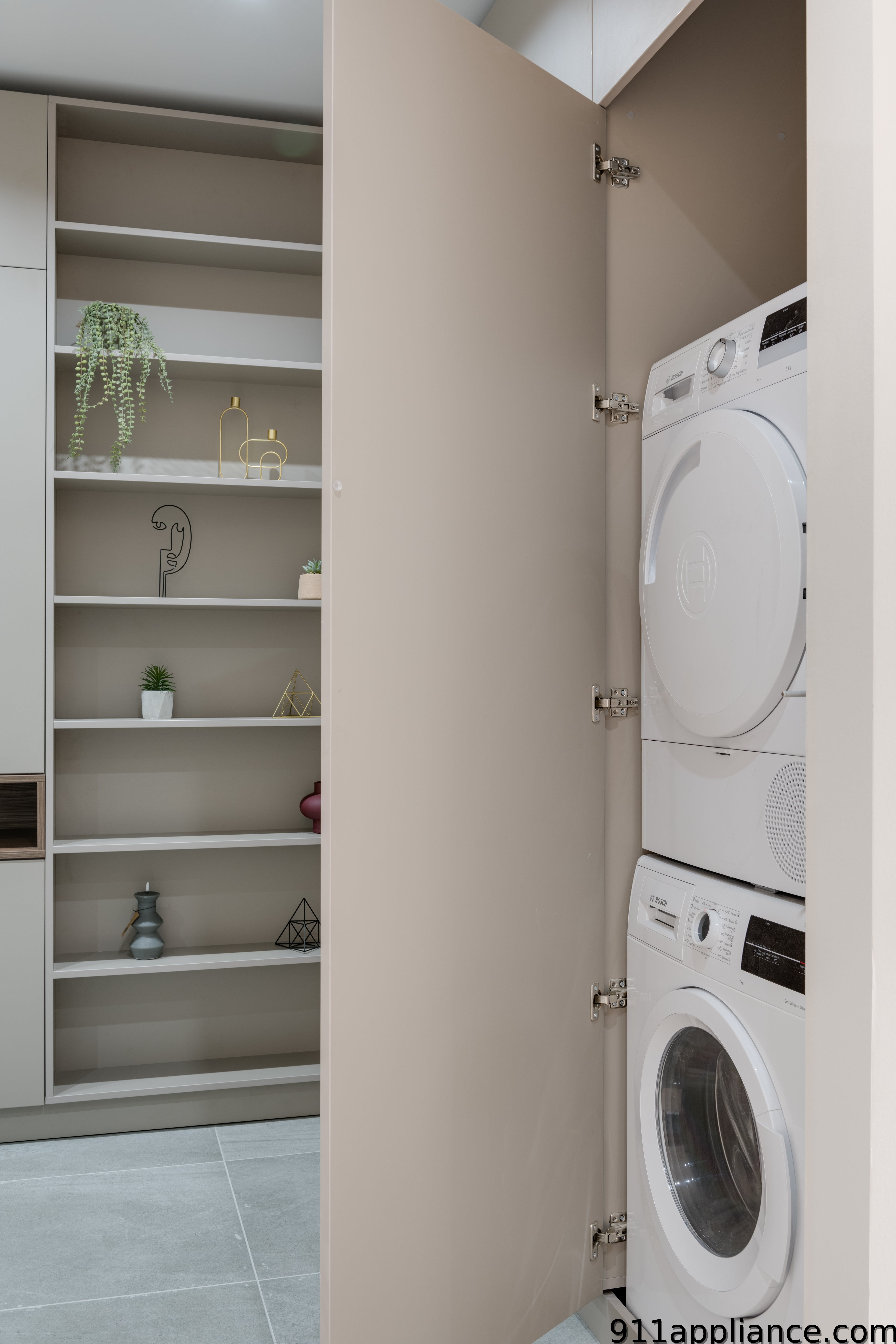 Stackable washer dryer unit