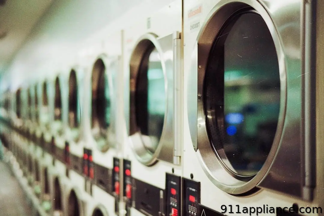 Row of washing machines