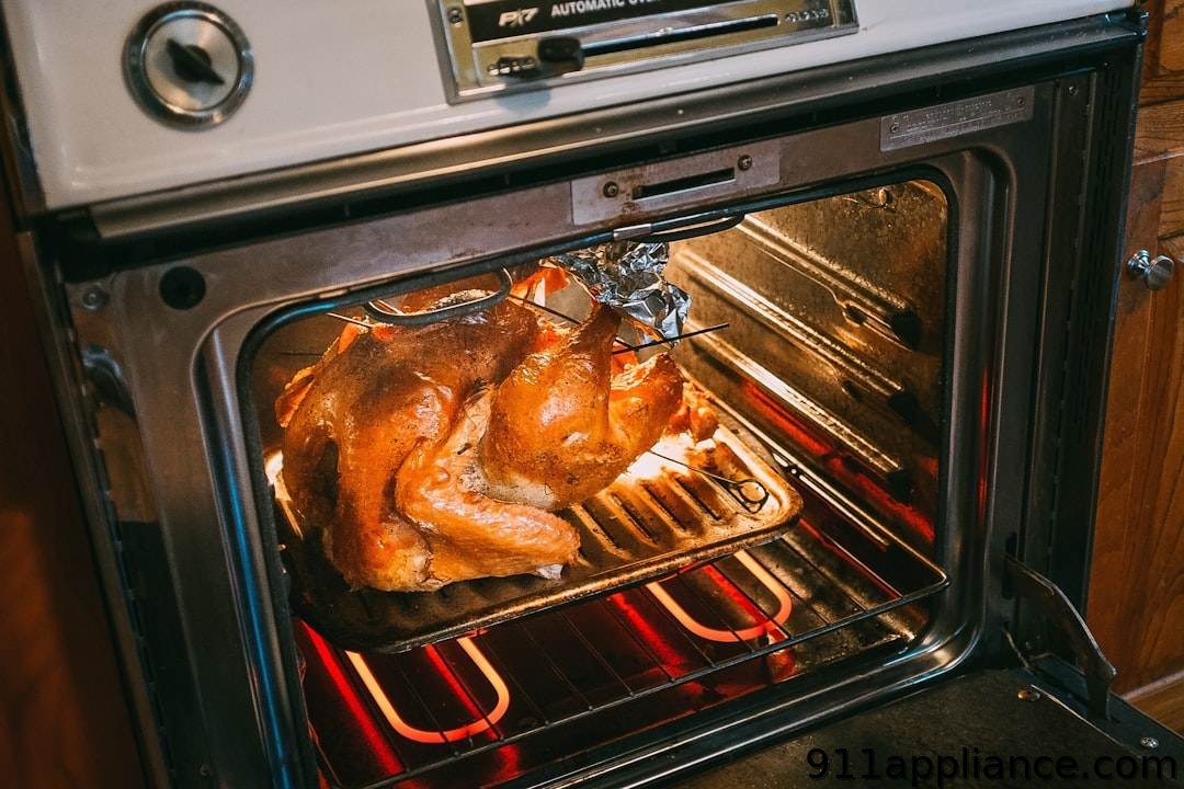 Turkey roasting in oven