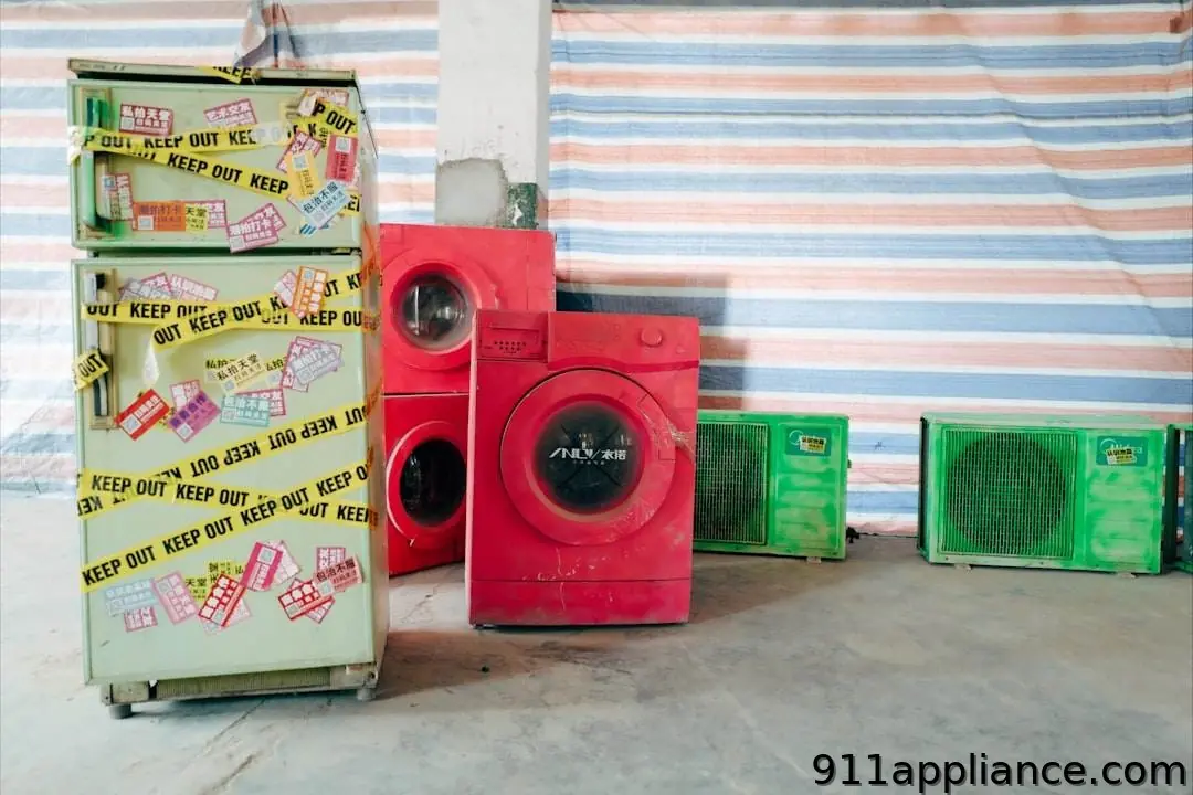 Old appliances in storage.