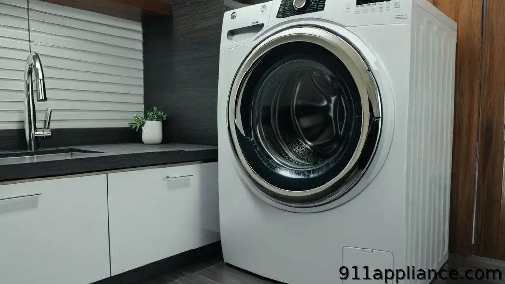 Front load white washing machine