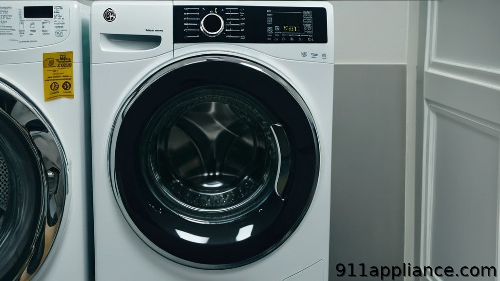 White front load washing machine