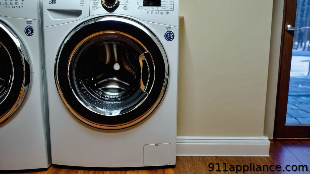 White front-load washing machine