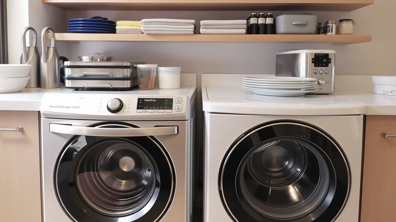 Washers and kitchen appliances.