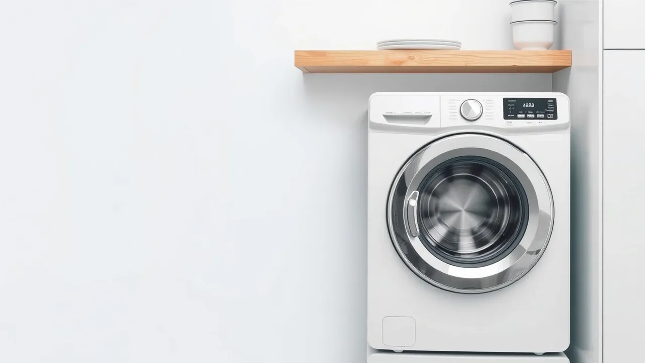 White front load washing machine