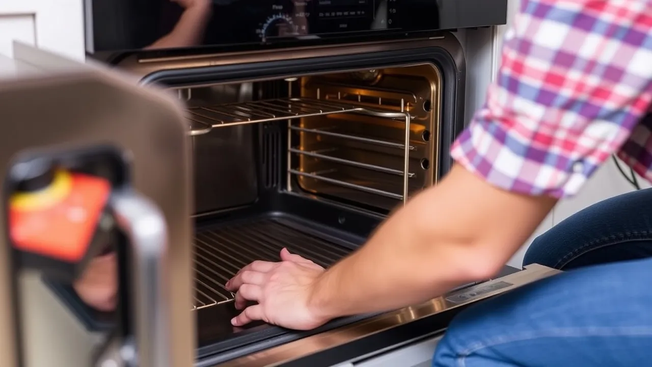 Cleaning oven racks for baking.
