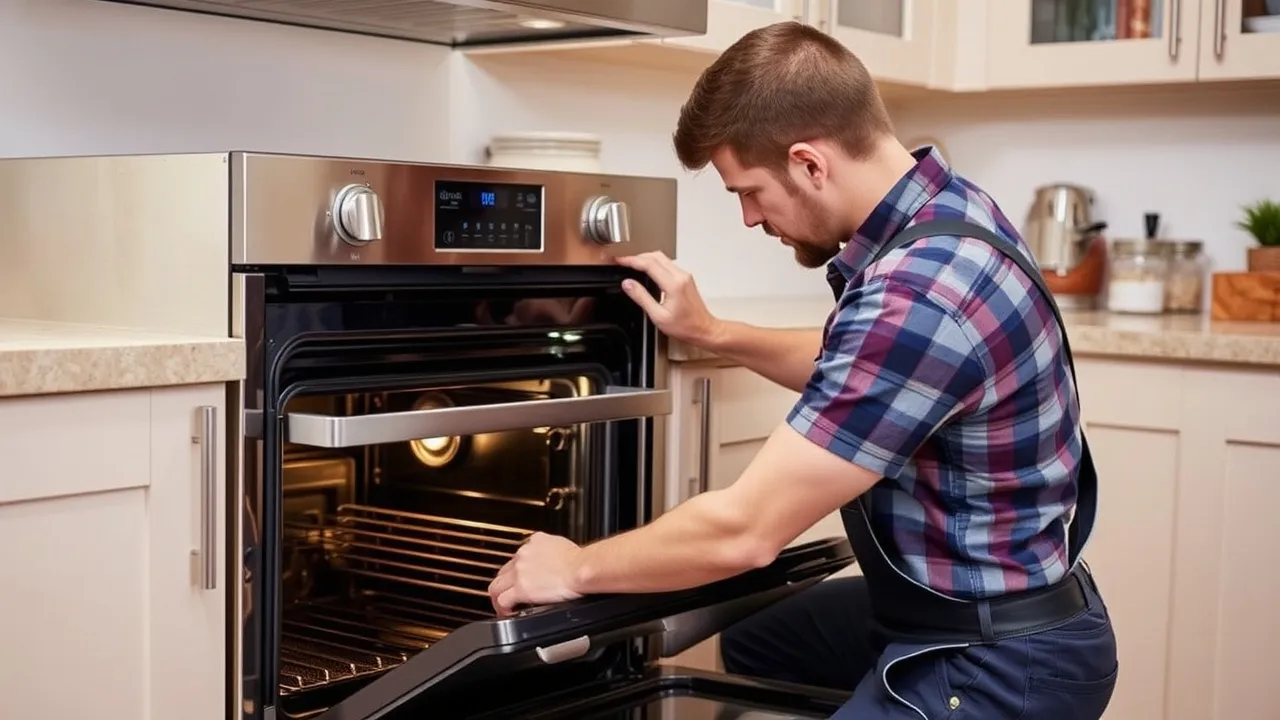 What is The Most Reliable Name Brand Oven in 2026? Man checks built-in oven interior