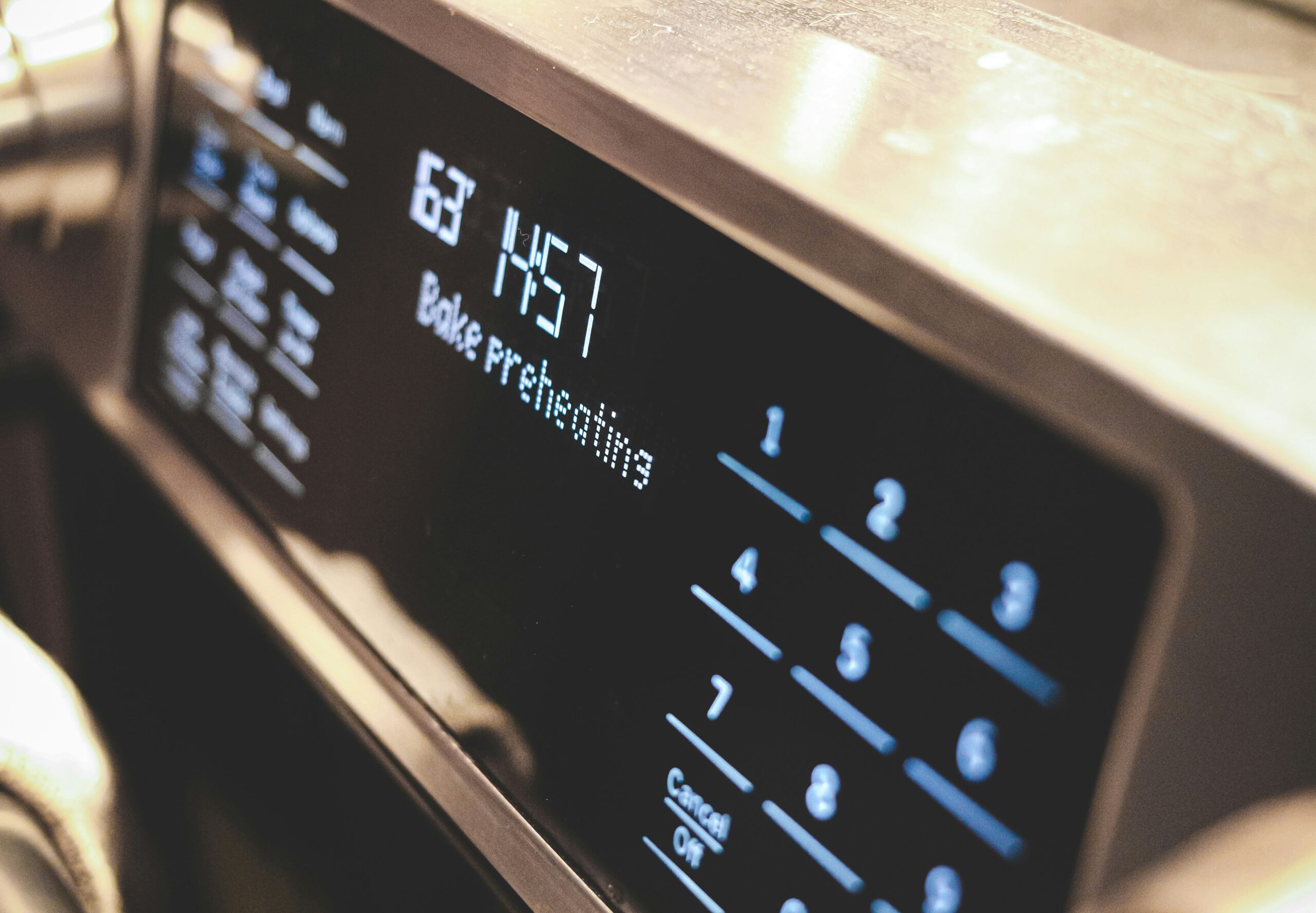 Oven preheating digital display