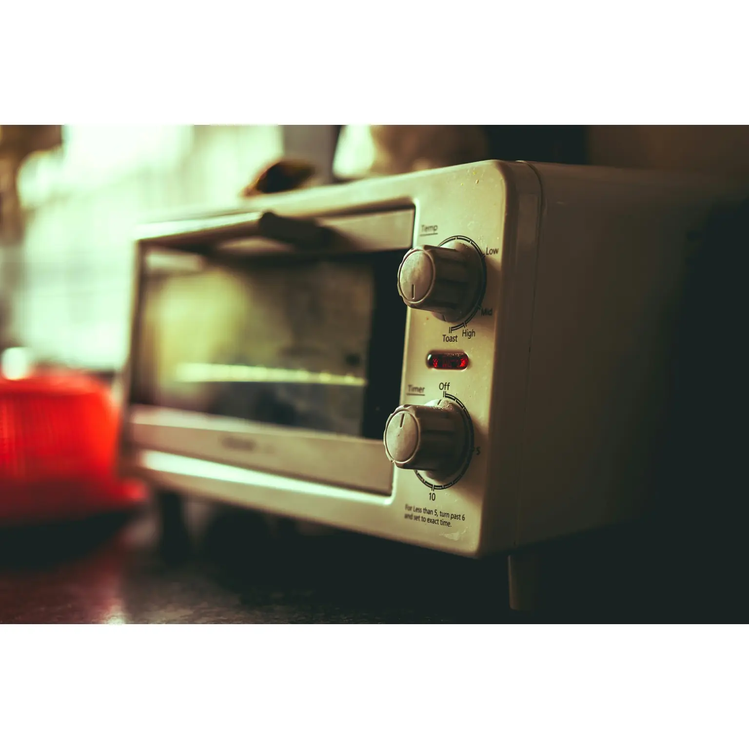 Toaster oven with controls