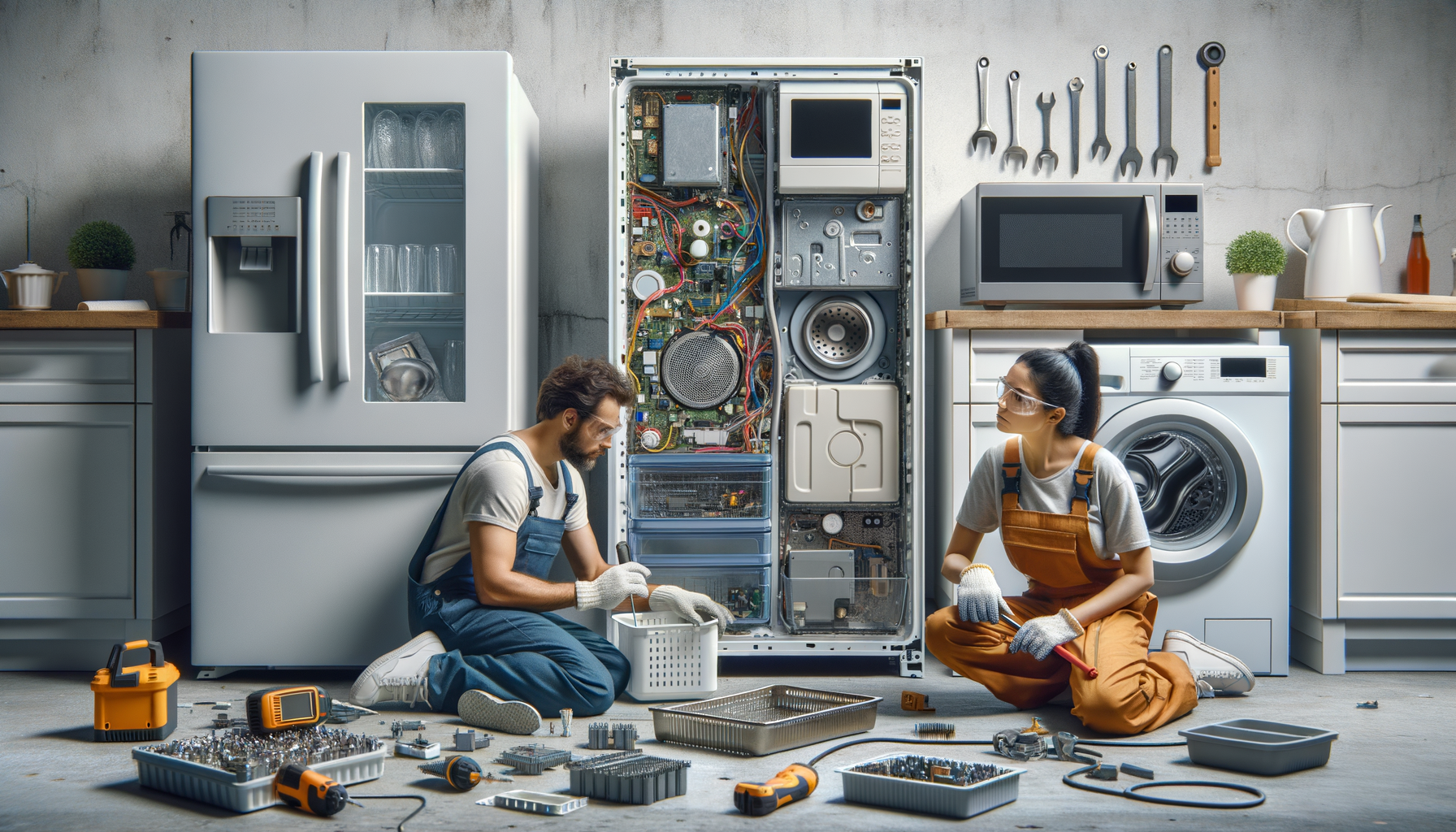 Appliance repair in kitchen