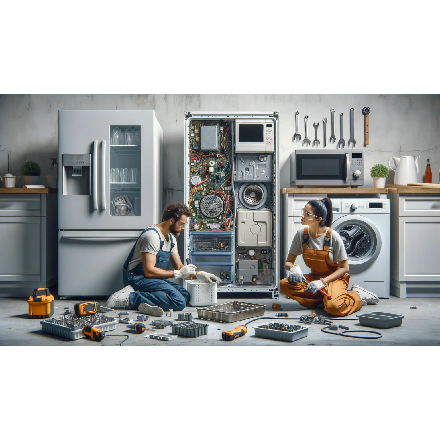 Appliance repair in kitchen
